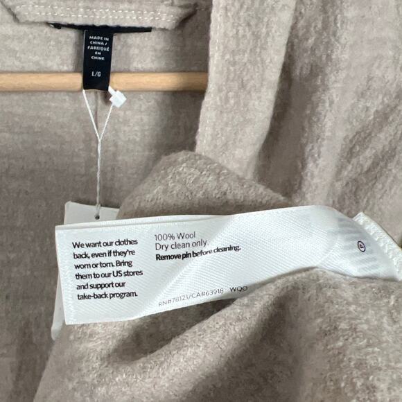 Eileen Fisher NWT 100% Wool Hooded The System Sweater Size Large - Picture 5 of 8